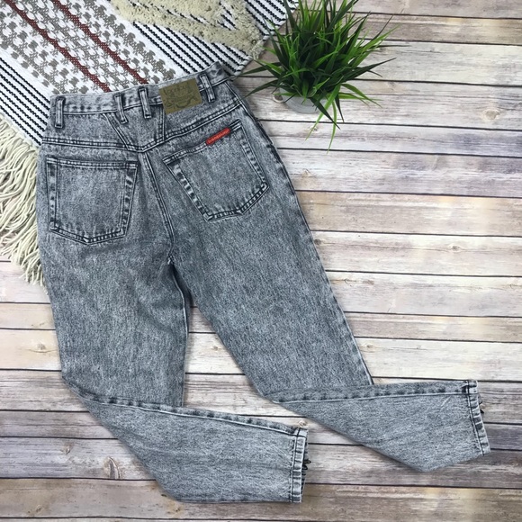 Vintage BonJour 80s High Waist Acid Wash Mom Jeans - Picture 3 of 7